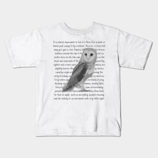 Barn Owl Information Kids T-Shirt